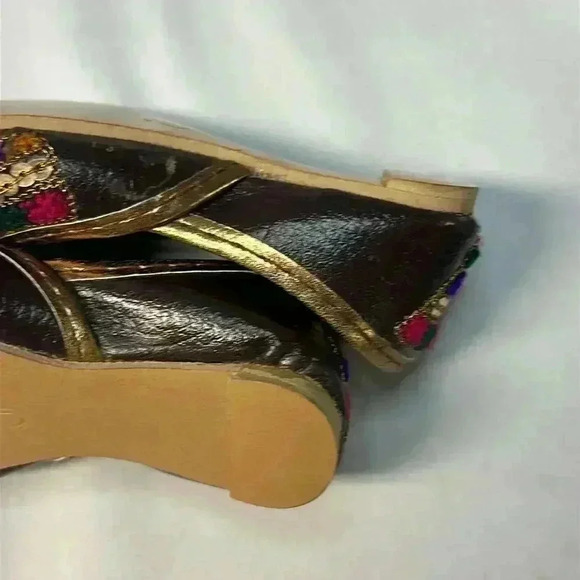 Traditional Afghani Slippers/Jutti shoes /party shoes  - Size 4 - Picture 4 of 12
